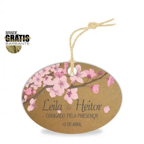 Tag casamento oval floral