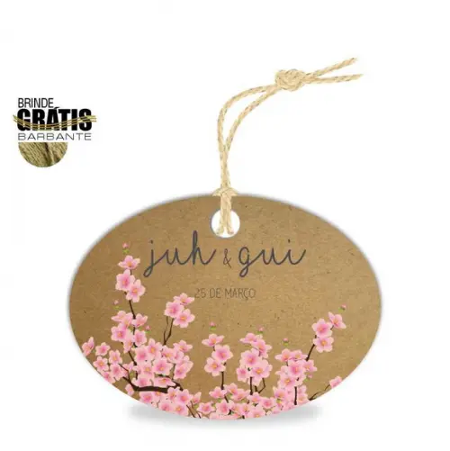 Tag casamento oval floral