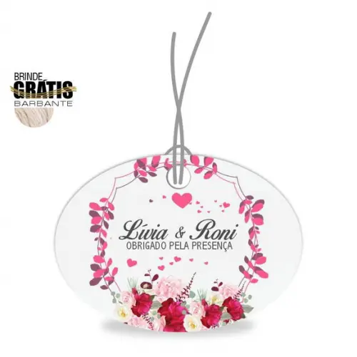 Tag casamento oval floral