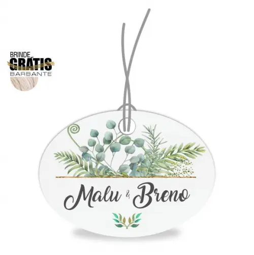 Tag casamento oval floral