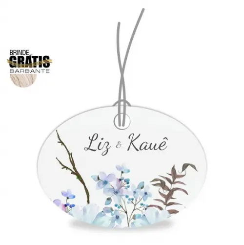 Tag casamento oval floral