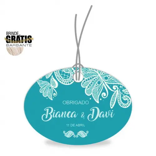 Tag casamento oval renda