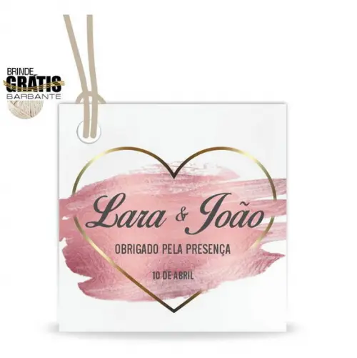 Tag casamento quadrada