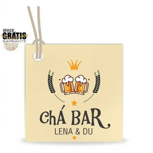 Tag casamento quadrada chá bar