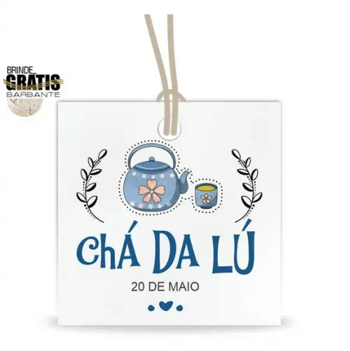 Tag casamento quadrada chá