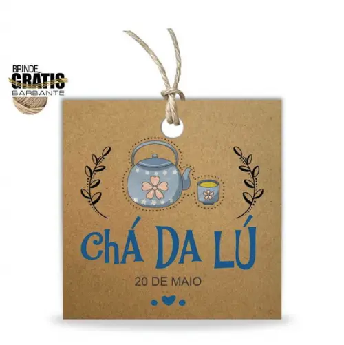Tag casamento quadrada chá
