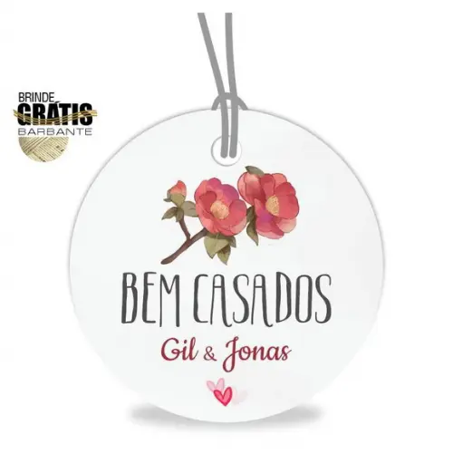 Tag casamento redonda bem-casados