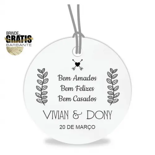 Tag casamento redonda bem-casados
