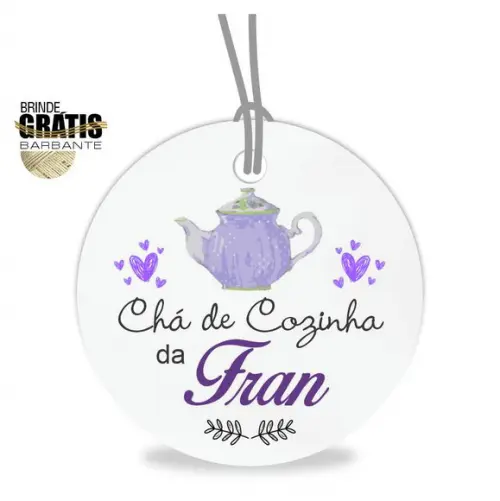 Tag casamento redonda chá de cozinha
