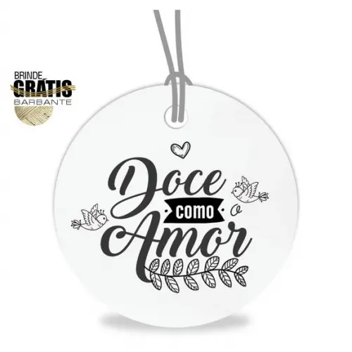 Tag casamento redonda doce amor