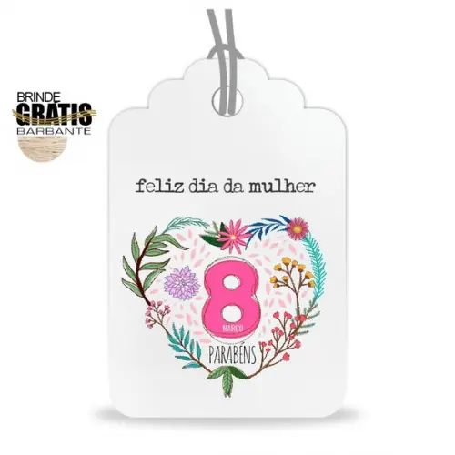 Tag Dia da Mulher Personalizada, Mod.03