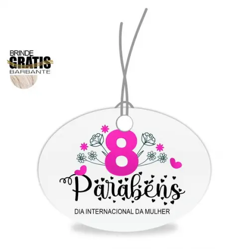 Tag Dia da Mulher Personalizada, Mod.04