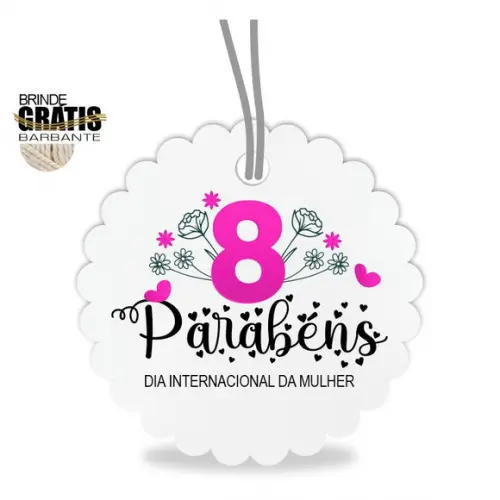 Tag Dia da Mulher Personalizada, Mod.04
