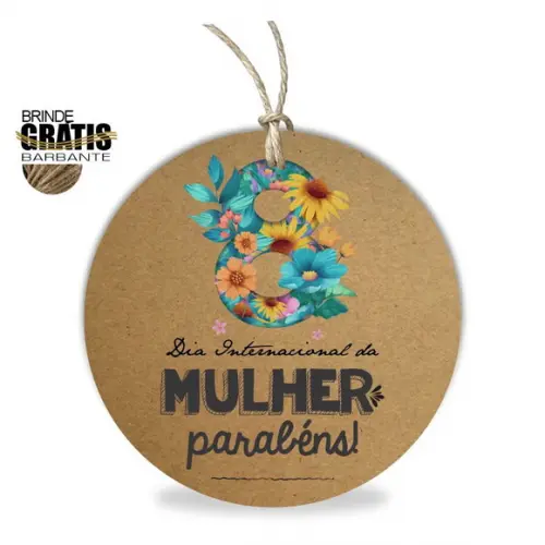 Tag Dia da Mulher Personalizada, Mod.05