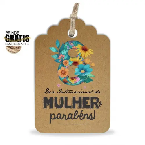 Tag Dia da Mulher Personalizada, Mod.05