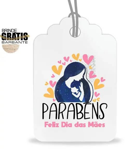 Tag Dia das Mães Personalizada, Mod.09