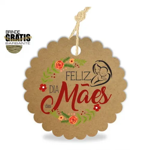 Tag Dia das Mães Personalizada, Mod.10