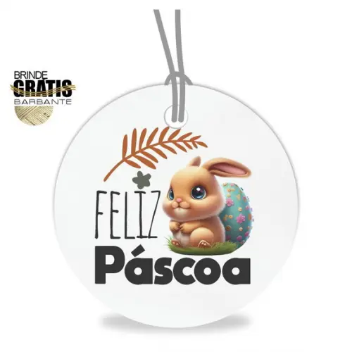 Tag Feliz Páscoa Personalizada, Mod.05