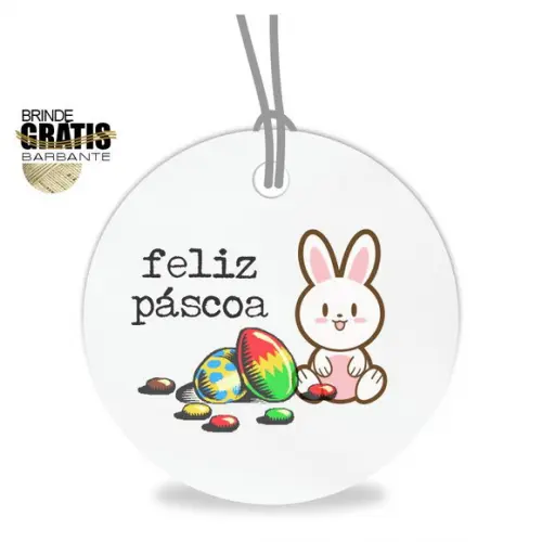 Tag Feliz Páscoa Personalizada, Mod.07