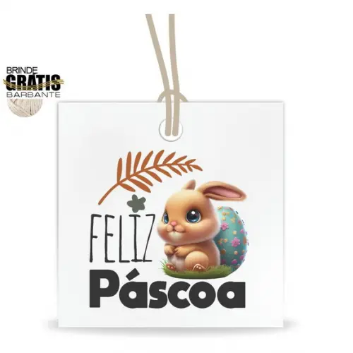 Tag Feliz Páscoa Personalizada, Mod.05