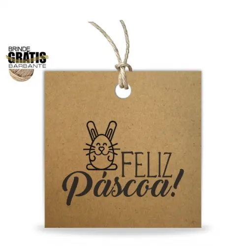 Tag Feliz Páscoa Personalizada, Mod.06