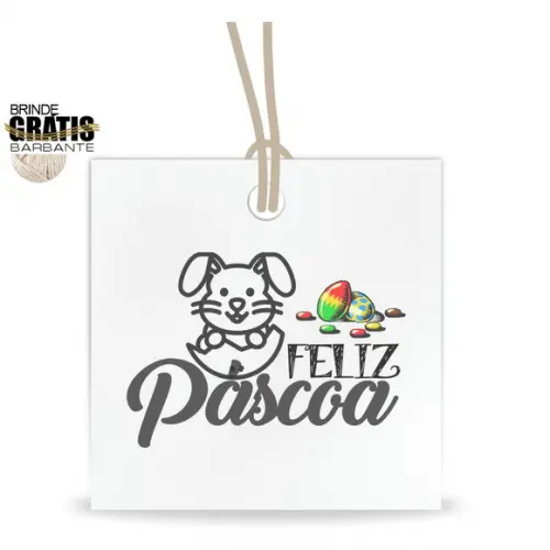 Tag Feliz Páscoa Personalizada, Mod.08