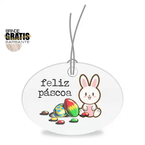 Tag Feliz Páscoa Personalizada, Mod.07