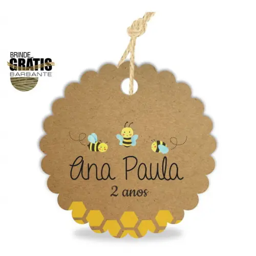 Tag infantil escalope abelhinhas
