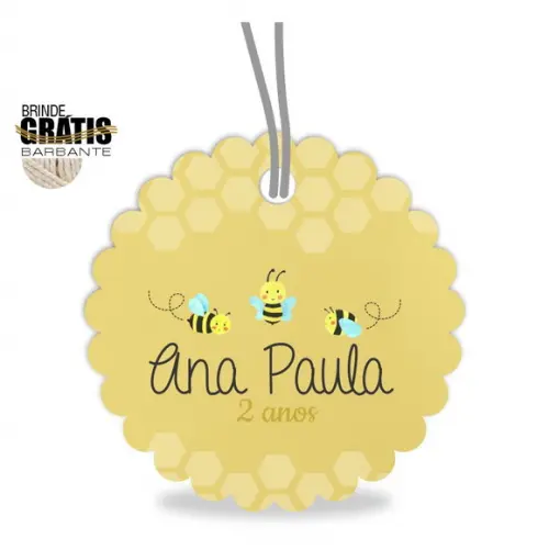 Tag infantil escalope abelhinhas