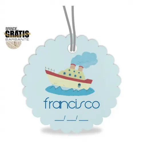 Tag infantil escalope barquinho