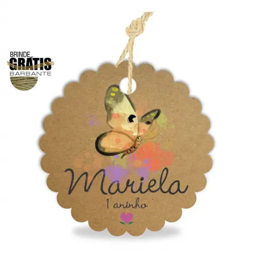 Tag infantil escalope borboleta