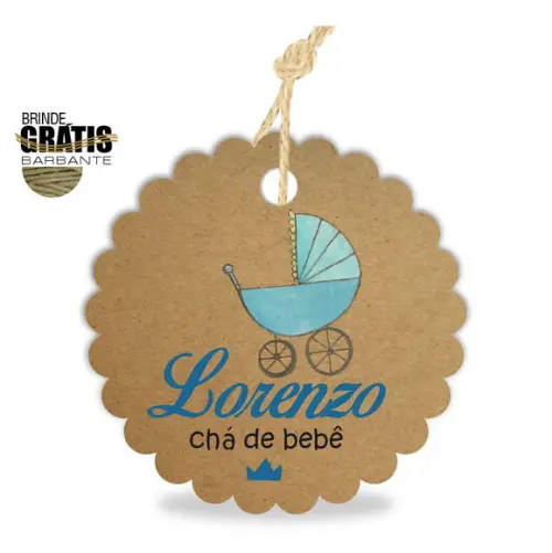 Tag infantil escalope carrinho bebê menino