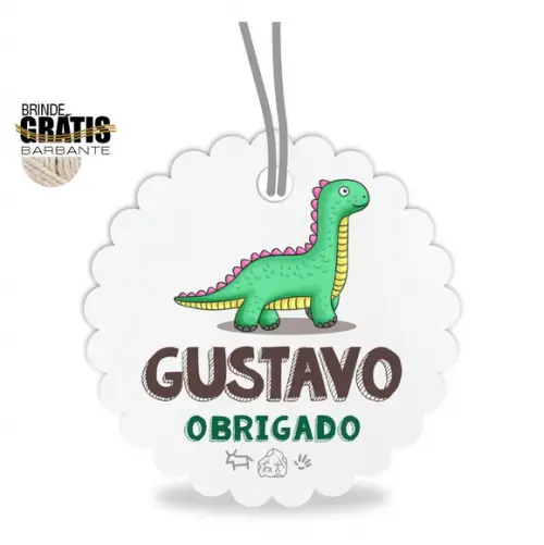 Tag infantil escalope dinossauro