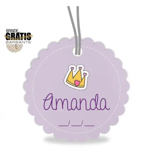Tag Infantil Escalope Coroa Princesa