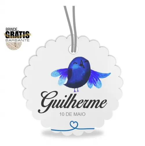 Tag infantil escalope passarinhos
