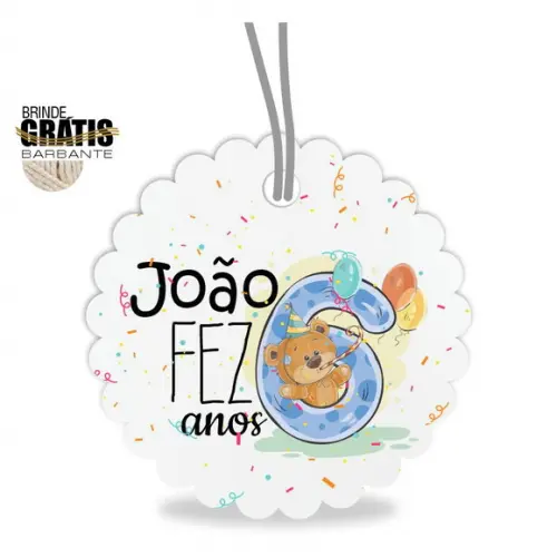 Tag infantil escalope ursinho
