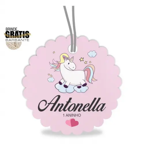 Tag infantil escalope unicórnio