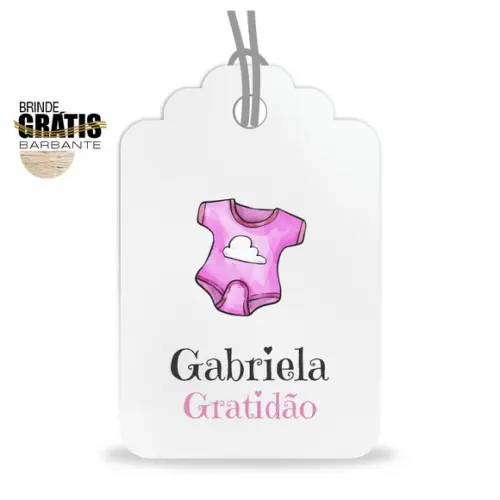Tag infantil formato etiqueta body menina
