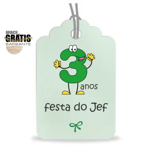 Tag infantil formato etiqueta niver
