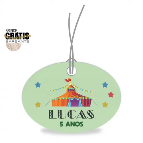 Tag infantil oval circo