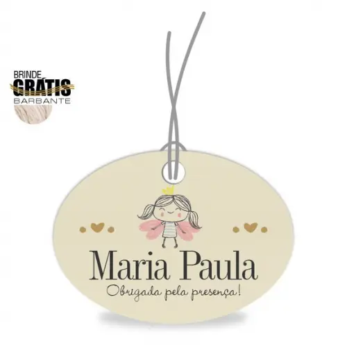 Tag infantil oval fadinha