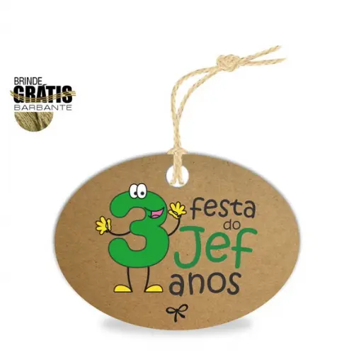 Tag infantil oval niver