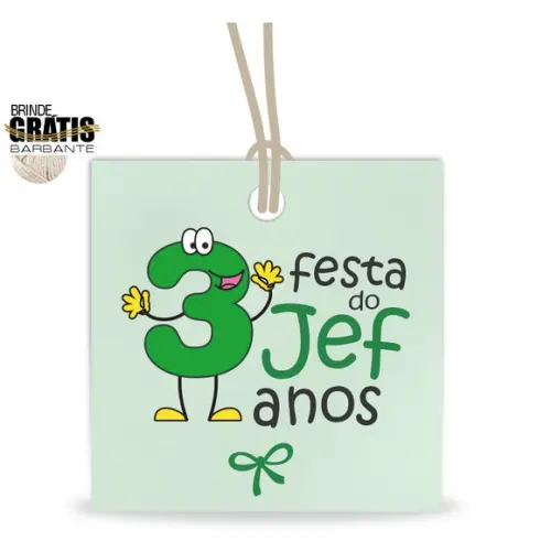 Tag infantil quadrada niver