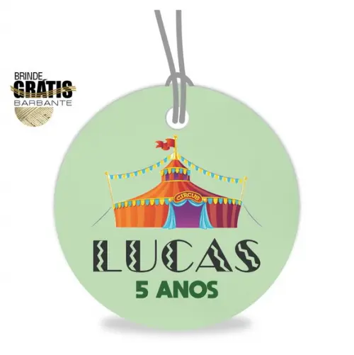 Tag infantil redonda circo