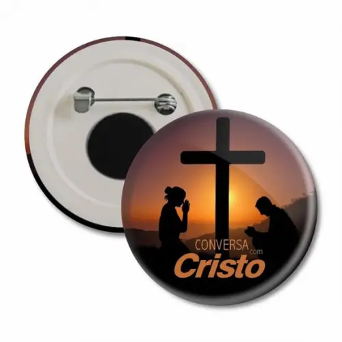 Boton religioso Conversa com Cristo