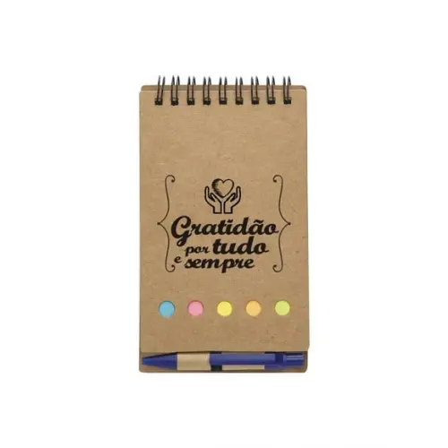 CADERNETA BLOCO DE ANOTAÇÕES C/ CANETA - FÉ & DEVOÇÃO