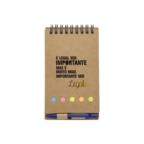 CADERNETA BLOCO DE ANOTAÇÕES C/ CANETA - FRASES