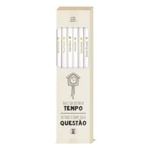 Caixa c/ 6 Lápis + Marca Página, Person. Kit Inspire! M011