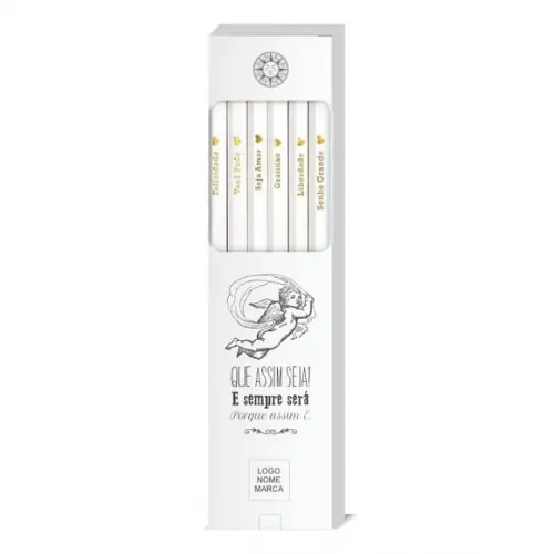 Caixa c/ 6 Lápis + Marca Página, Person. Kit Inspire! M020