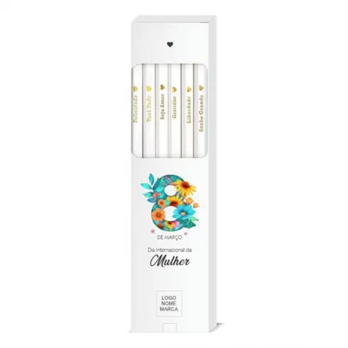 Caixa c/ 6 Lápis + Marca Página, Person. Kit Inspire! M031